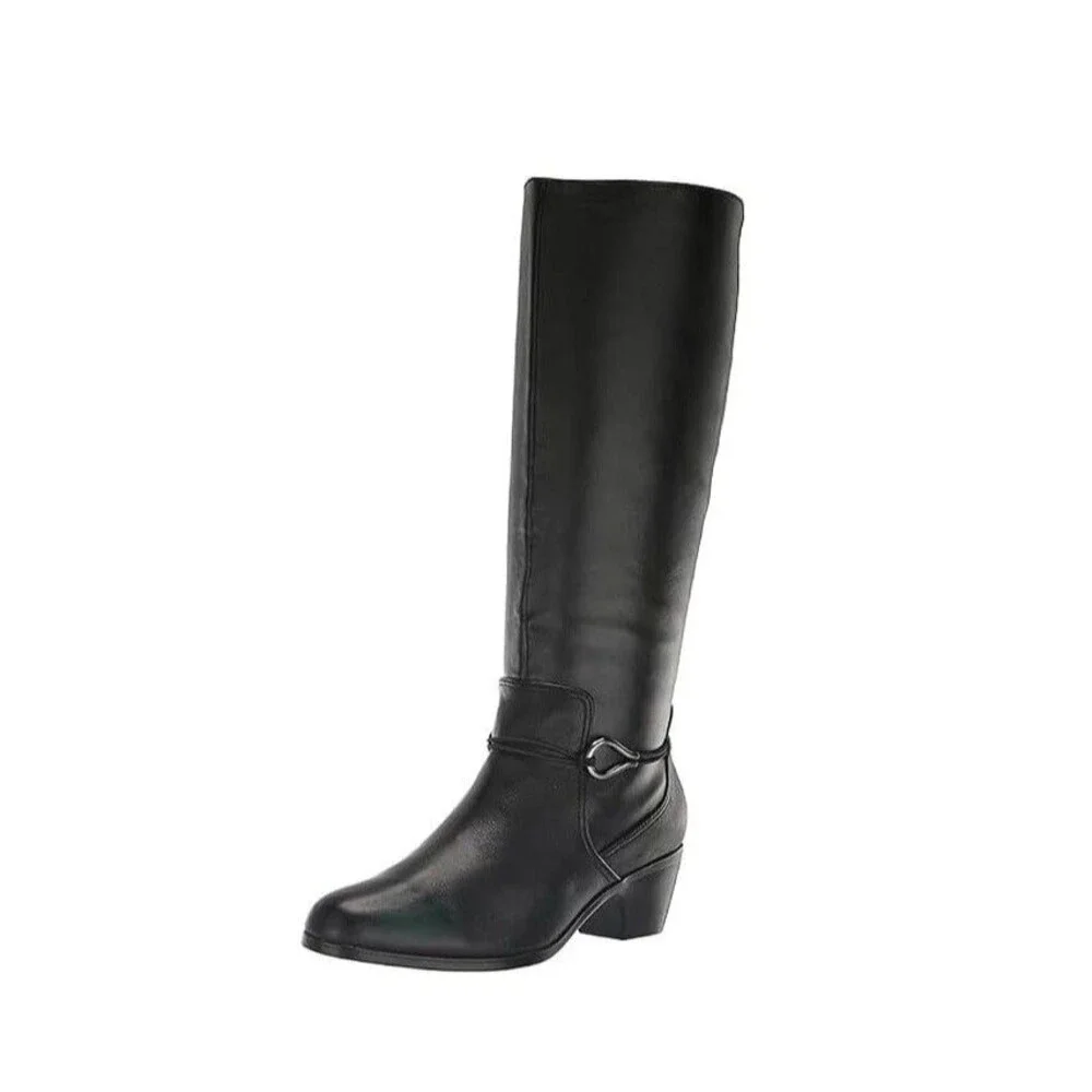 Clarks Womens 6 M Black Emily 2 Sky Knee High Riding Boots NIB QW3